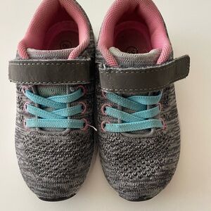 Kids Gray and Pink Sneakers